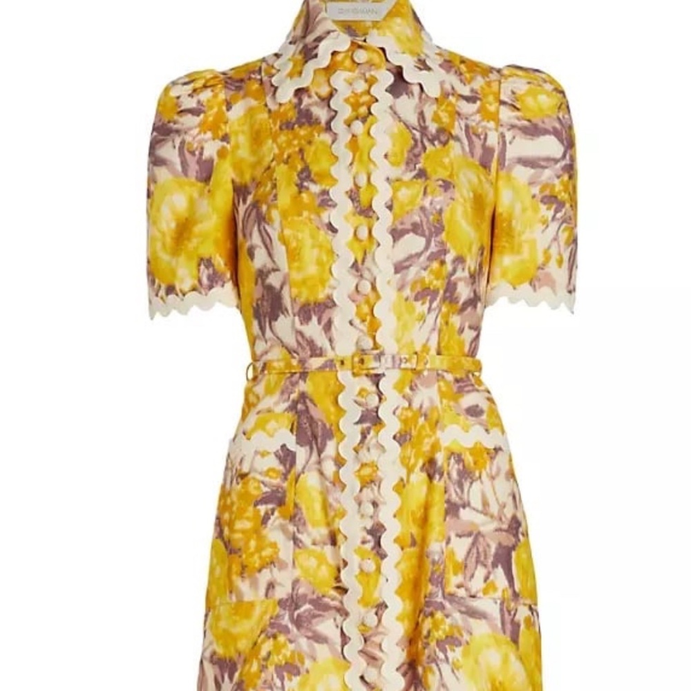 NWT Zimmermann - High Tide Ric Rac Linen Minidress